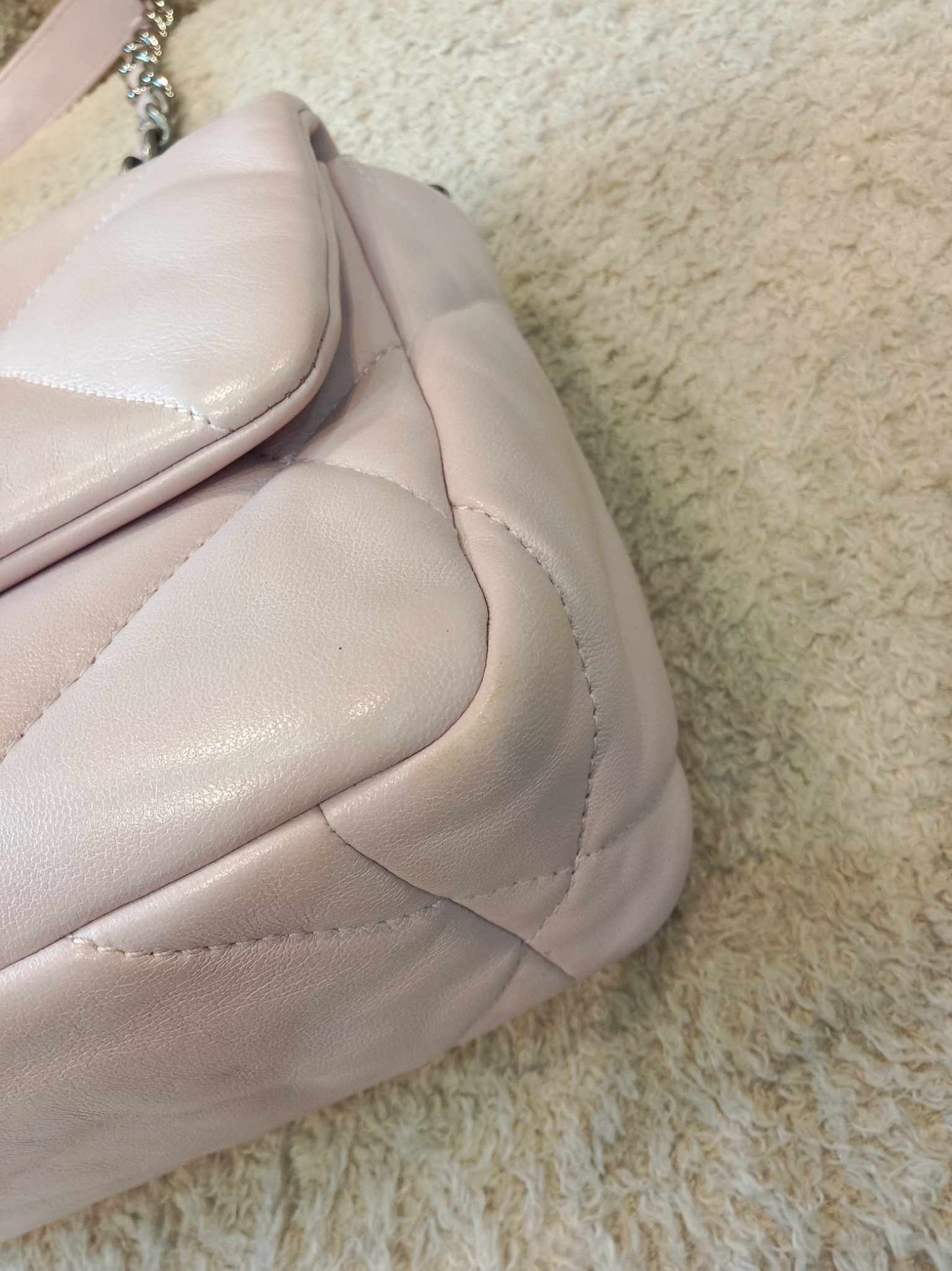 Chanel C19 Light Pink Lambskin Small Flap Series 31