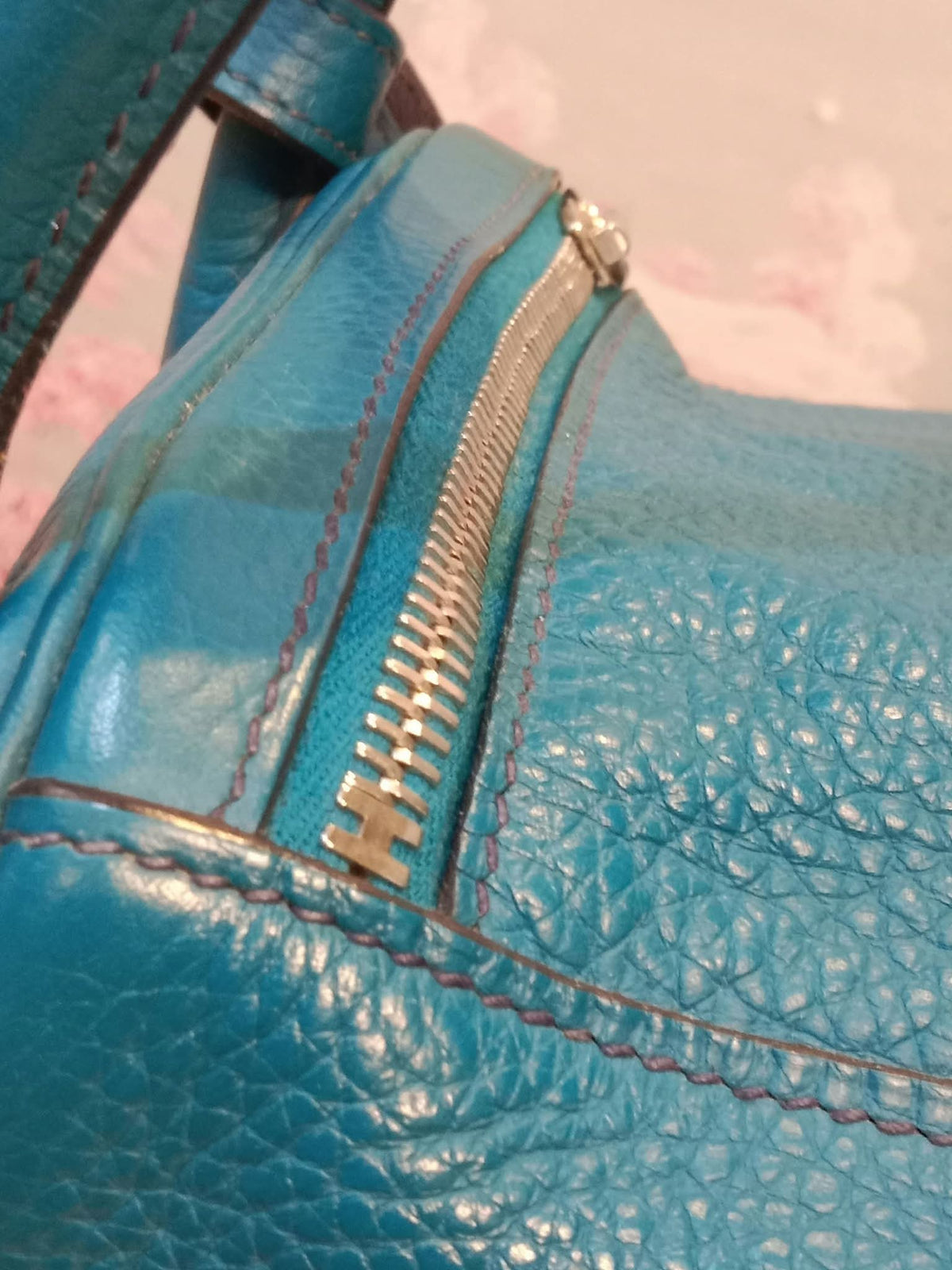 Hermes Lindy 30 Clemence Bleu Izmir Stamp R 2014