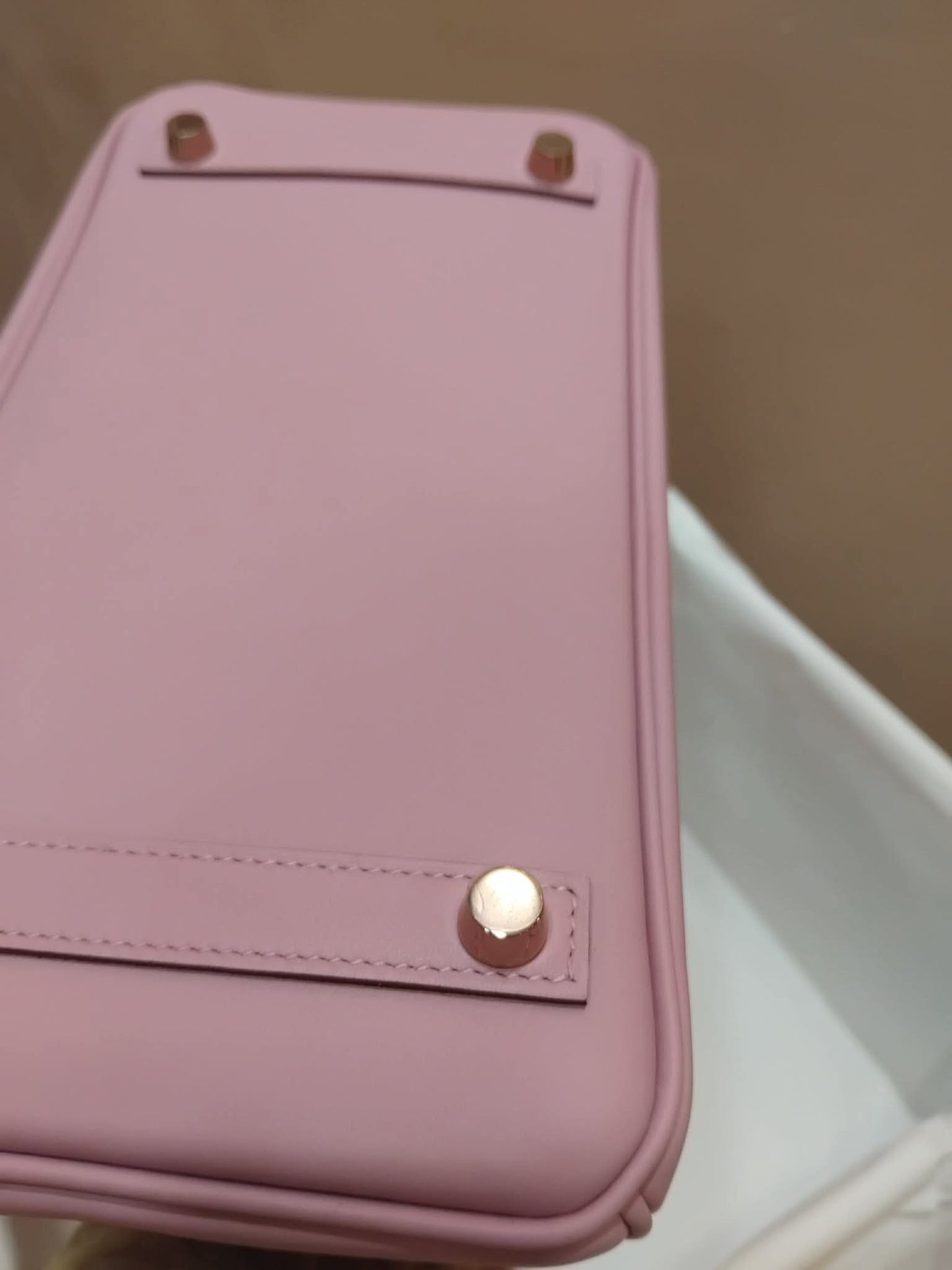 Hermes Birkin 25 Mauve Sylvestre Swift Rose Gold Hardware Stamp W 2024