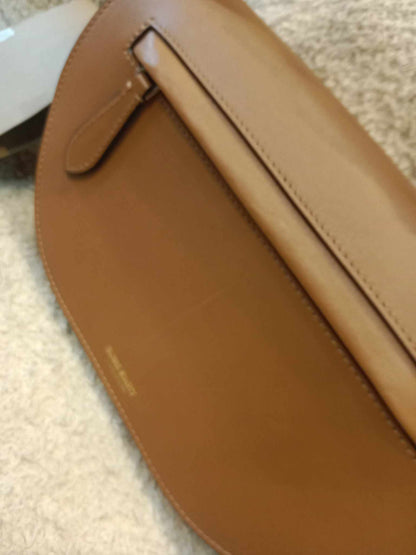 Burberry Warm Tan Leather Olympia Shoulder Bag Small