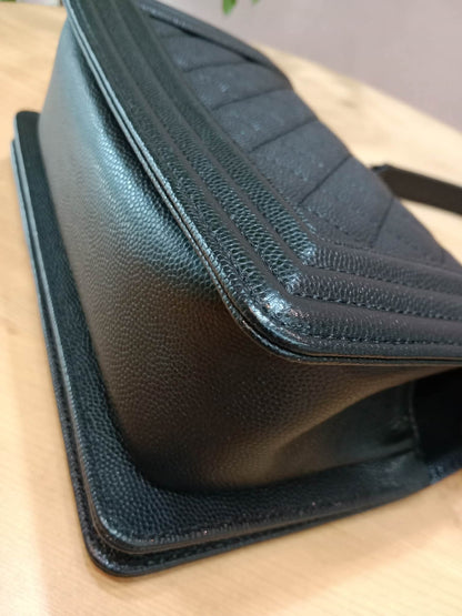 Chanel Le Boy Flap Caviar Small Black Series 23