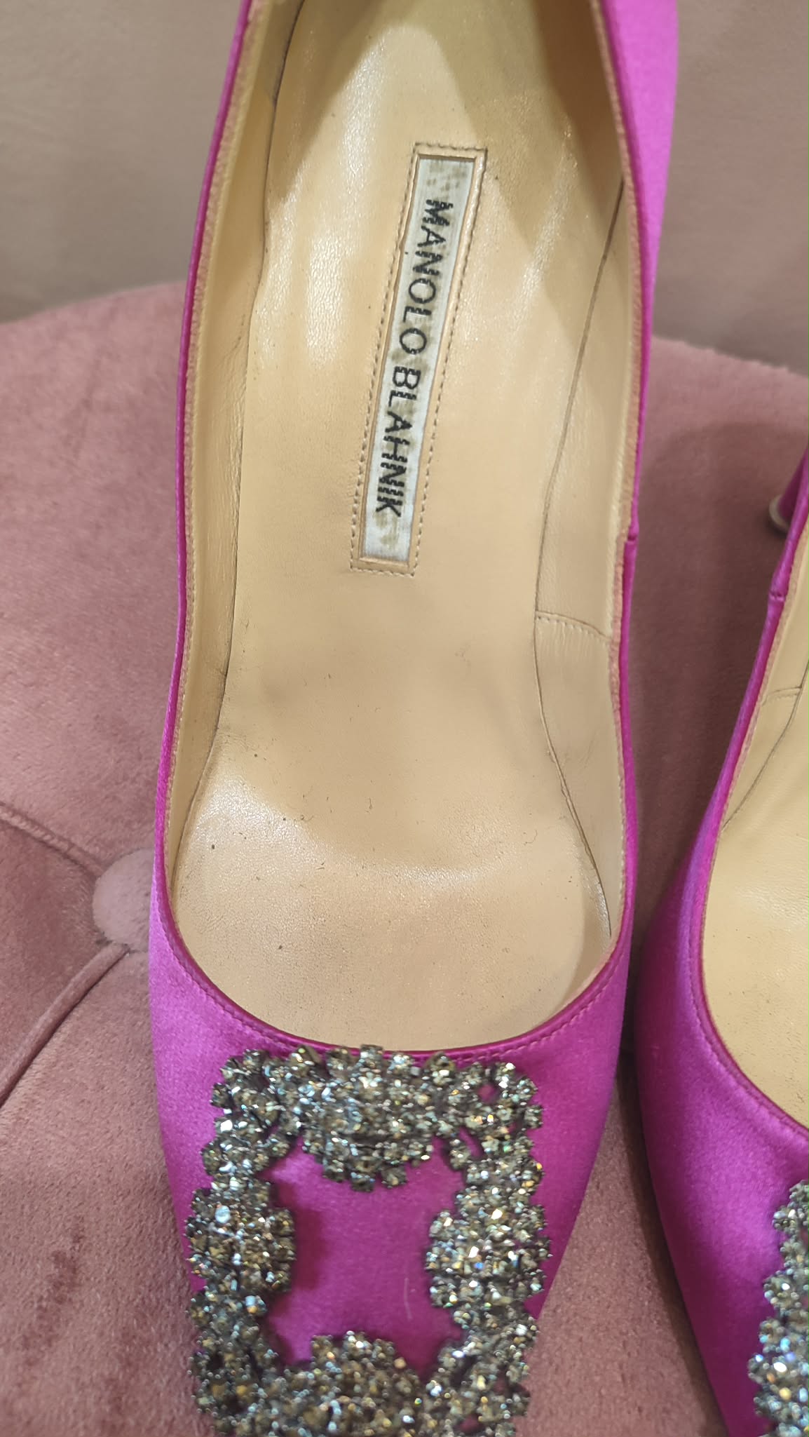 Manolo Blahnik Satin Heels Size 38