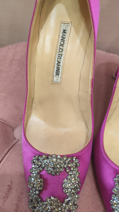 Manolo Blahnik Satin Heels Size 38
