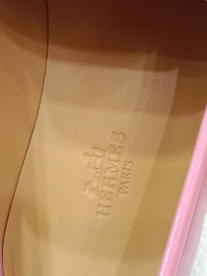 Hermes Colette Loafers Gold-Plated Roulis Size 35 Pink