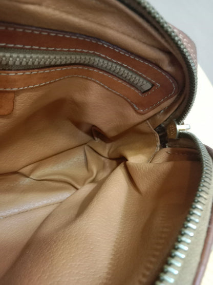 Celine Macadam Coated Canvas Camera Bag Brown
