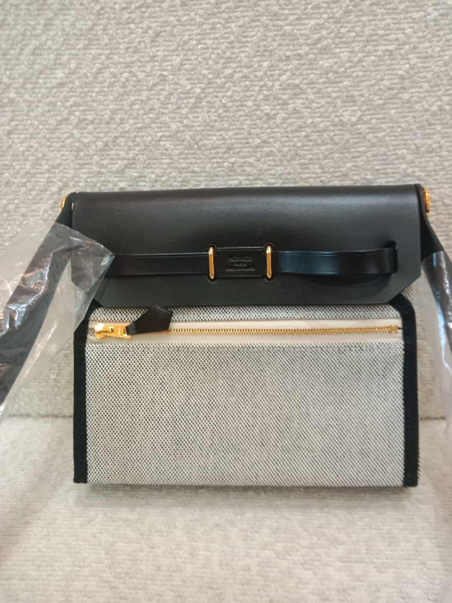 Hermes Mini Herbag Noir Stamp K 2025