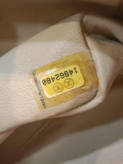 Chanel Classic Double Flap Medium Beige Caviar Series 14