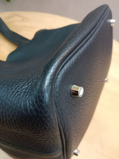 Hermes Picotin 22 Noir Clemence Stamp T 2015