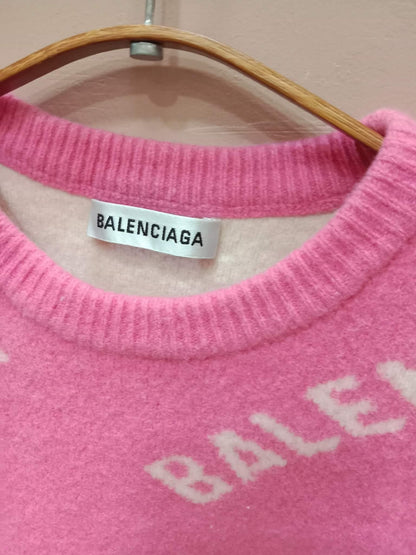 Balenciaga Wool Sweater Pink Size Small