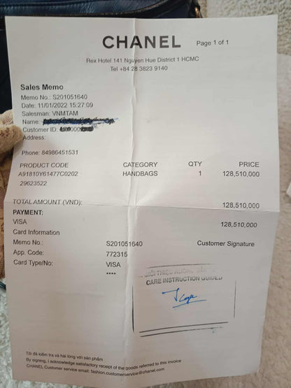 Chanel Gabrielle Hobo Bag Bicolor Blue/Black Series 29