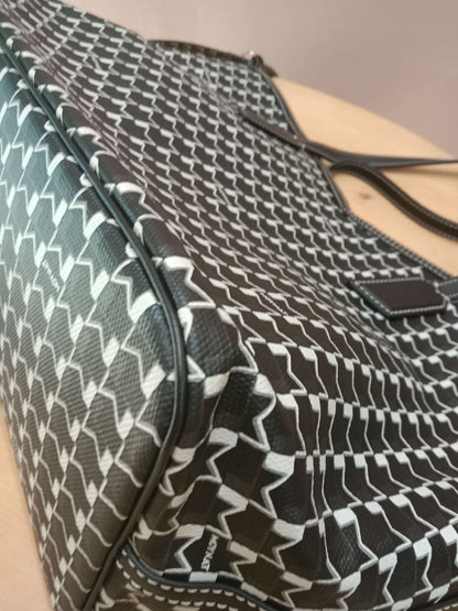 Moynat Paris M Tote Monogrammed Bag Black/White MM