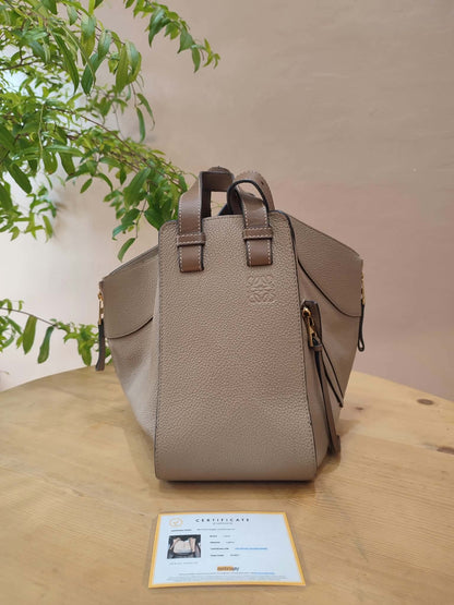 Loewe Hammock Bicolor Taupe/Brown Small Bag