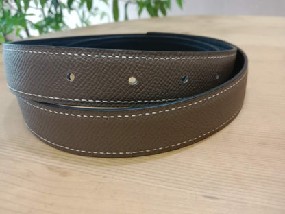 Hermes Mini Constance Reversible Belt Etoupe Stamp Z 2021