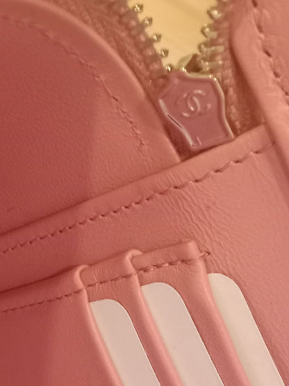 Chanel Vanity Tophandle Lambskin Pink Microchipped