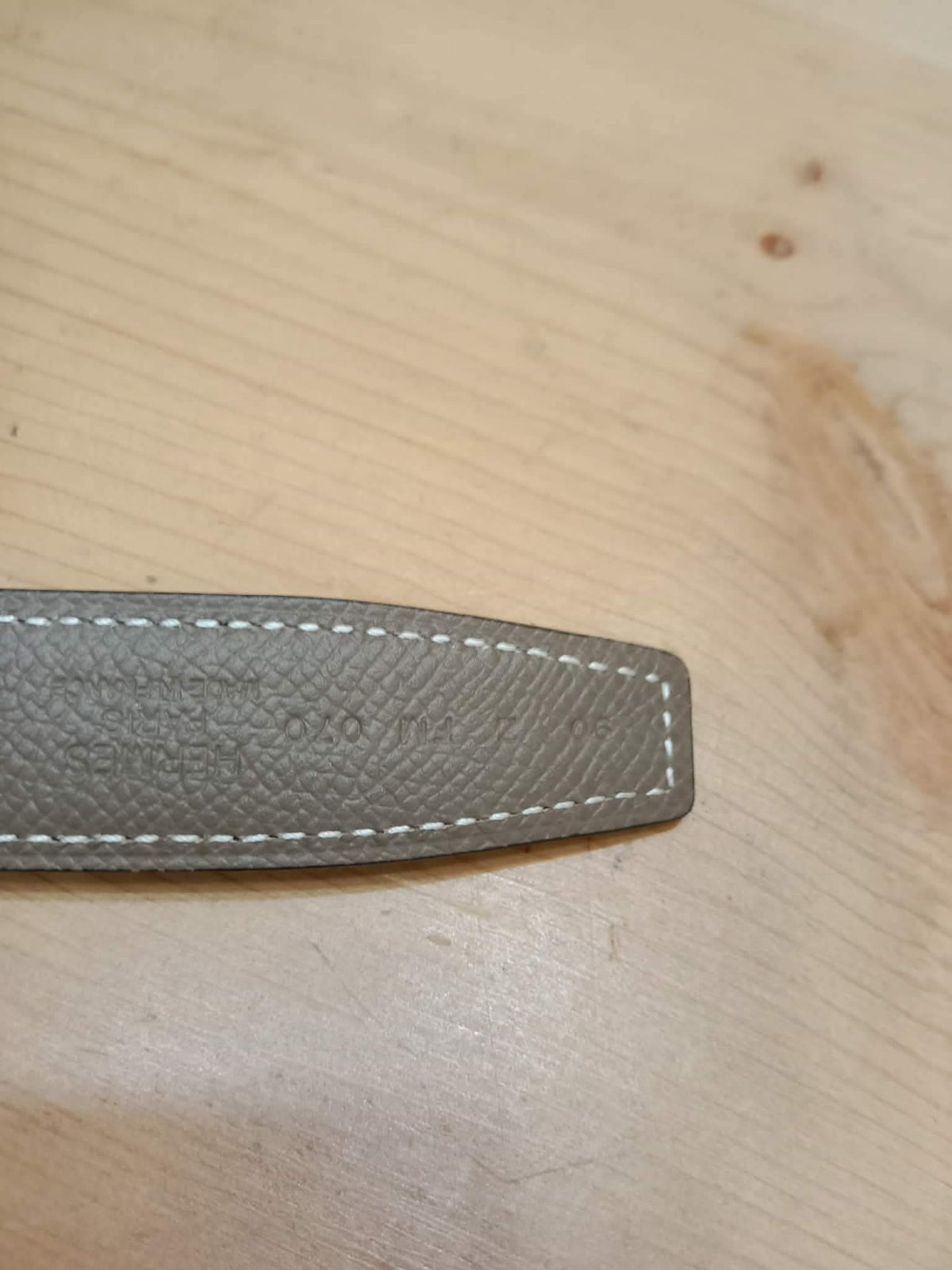 Hermes Mini Constance Reversible Belt Etoupe Stamp Z 2021
