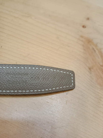 Hermes Mini Constance Reversible Belt Etoupe Stamp Z 2021