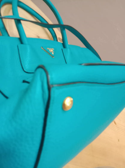Prada Vitello Daino Turquoise Bag