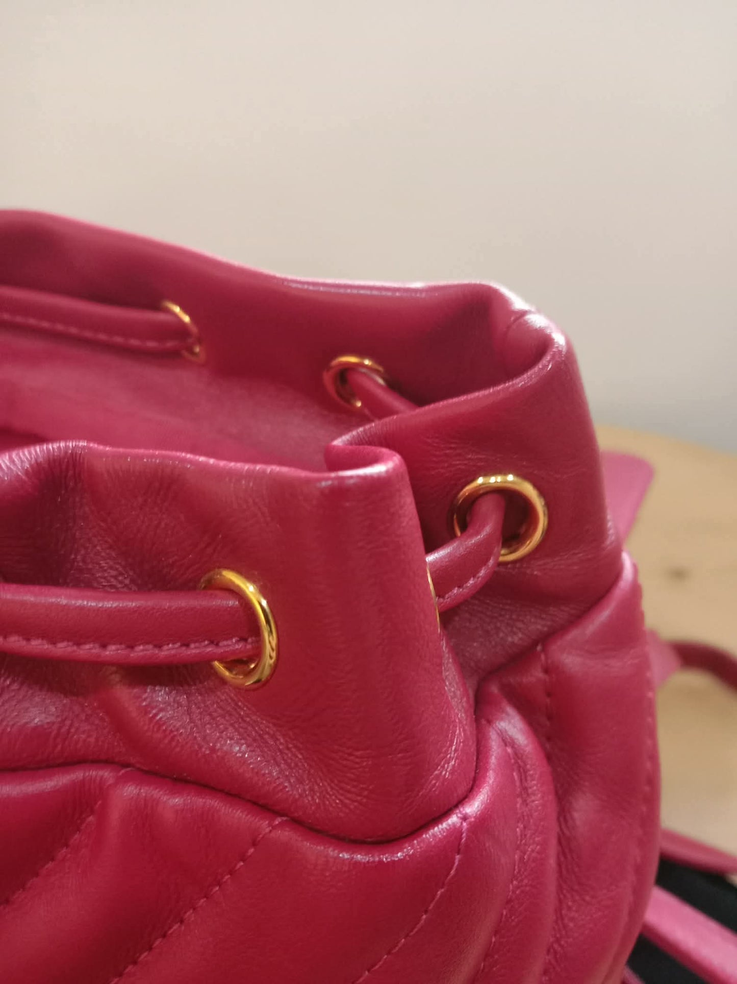 Chanel Chevron Calfskin Small Red Urban Spirit Backpack Series 23