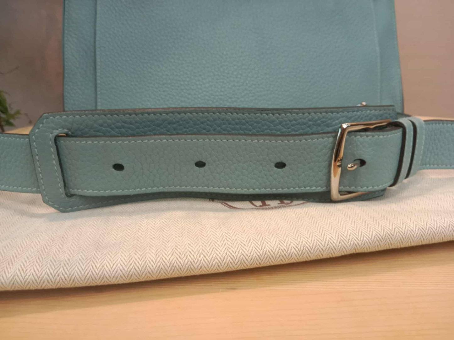 Hermes Jypserie 34 Blue Clemence Stamp M Square 2009