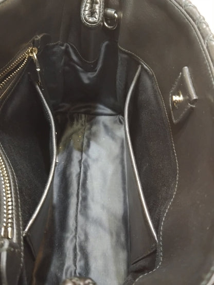 Miu Miu Nappa Matelasse Swarovski Crystal Tote Bag Black