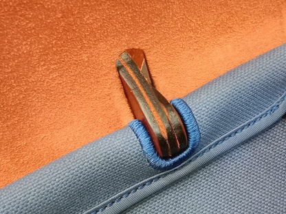 Hermes Herbag Zip 31 Bicolor Blue/Red Canvas & Leather Stamp X 2016