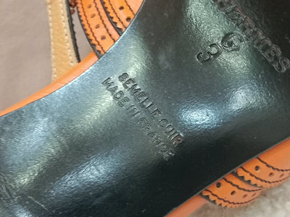 Hermes Slingback Mules Orange size 36
