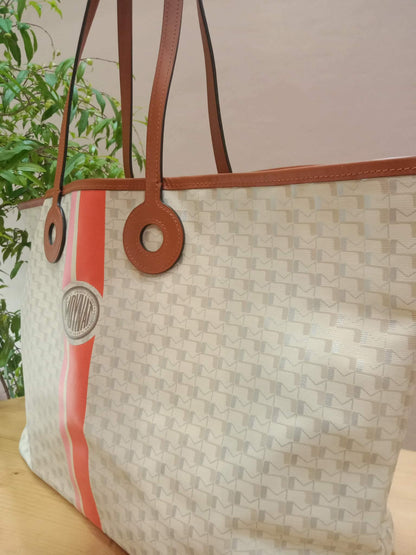 Moynat Paris Oh! Tote Ruban Monogram Canvas Beige