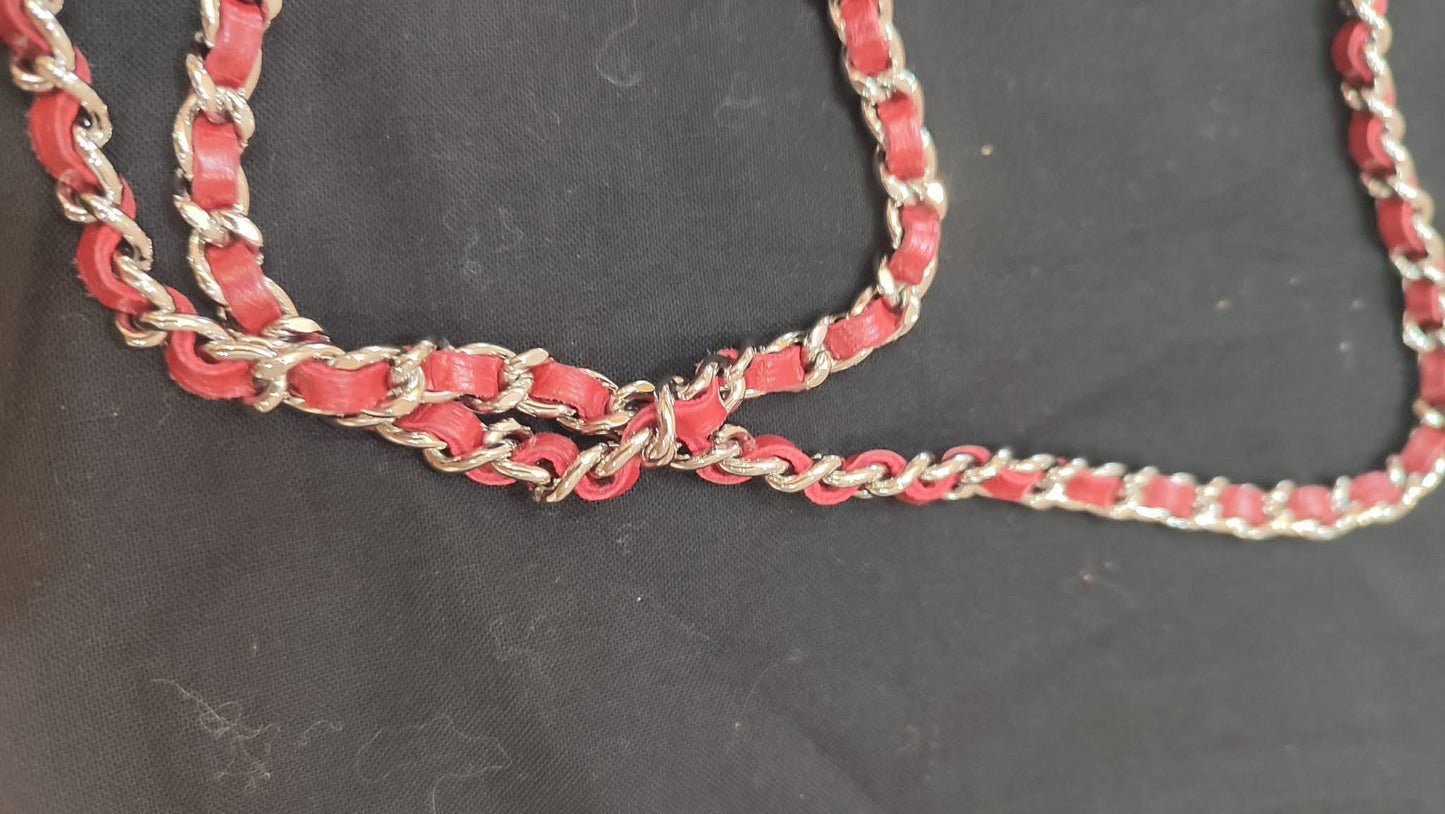 Chanel Wallet on Chain Red Lambskin Series 16