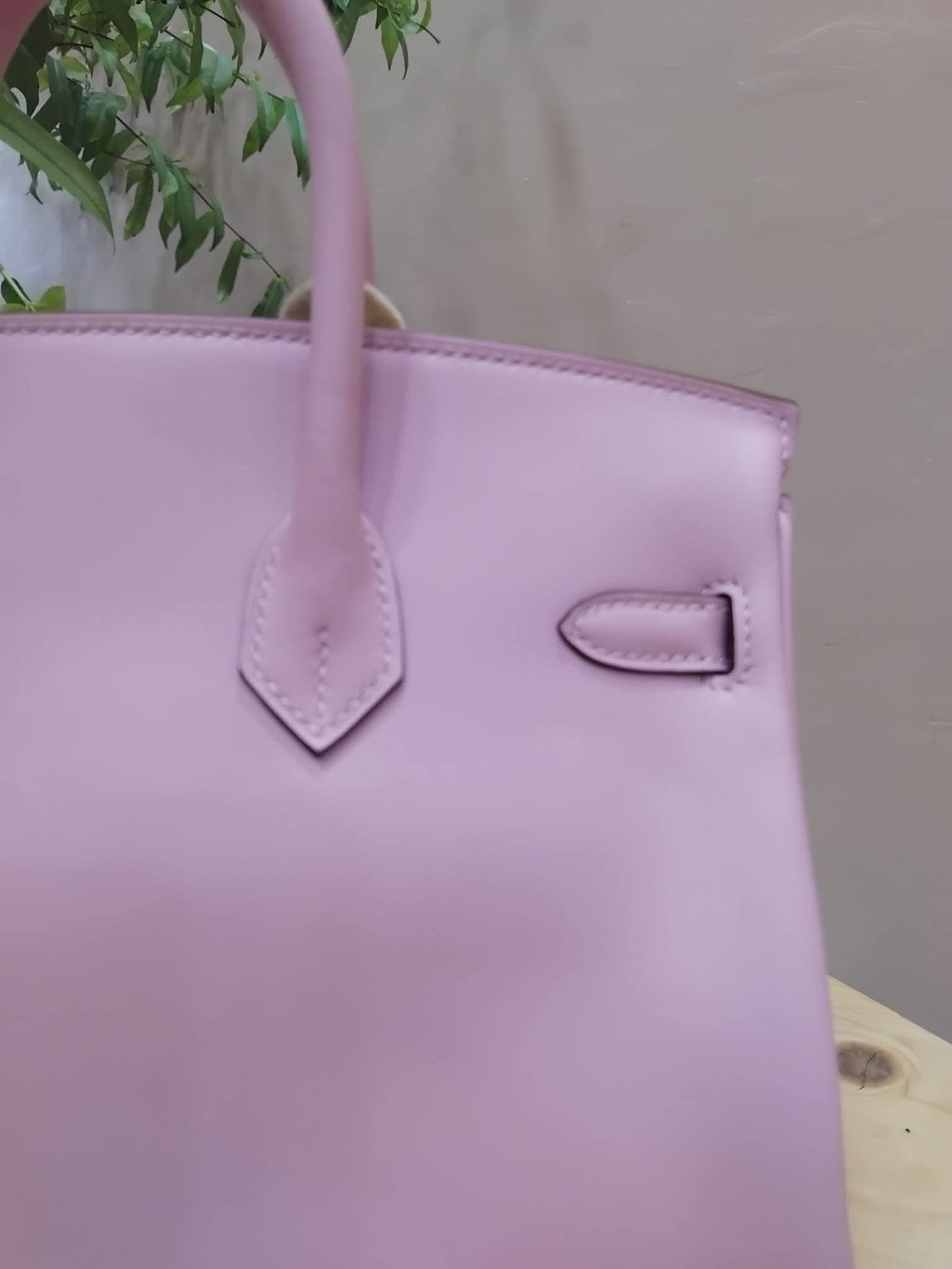 Hermes Birkin 25 Mauve Sylvestre Swift Rose Gold Hardware Stamp W 2024