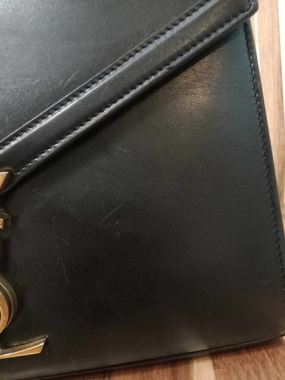 YSL Smooth Calfskin Cassandra Tophandle Bag Black Medium