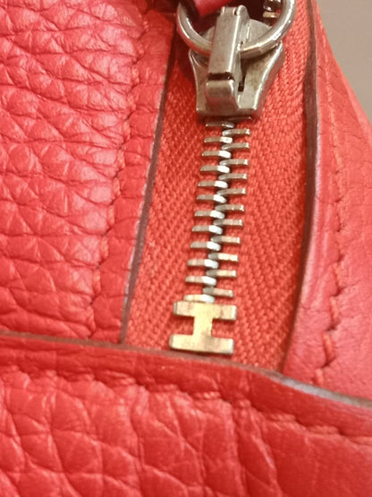 Hermes Lindy 26 Clemence Coral Red Stamp X 2016
