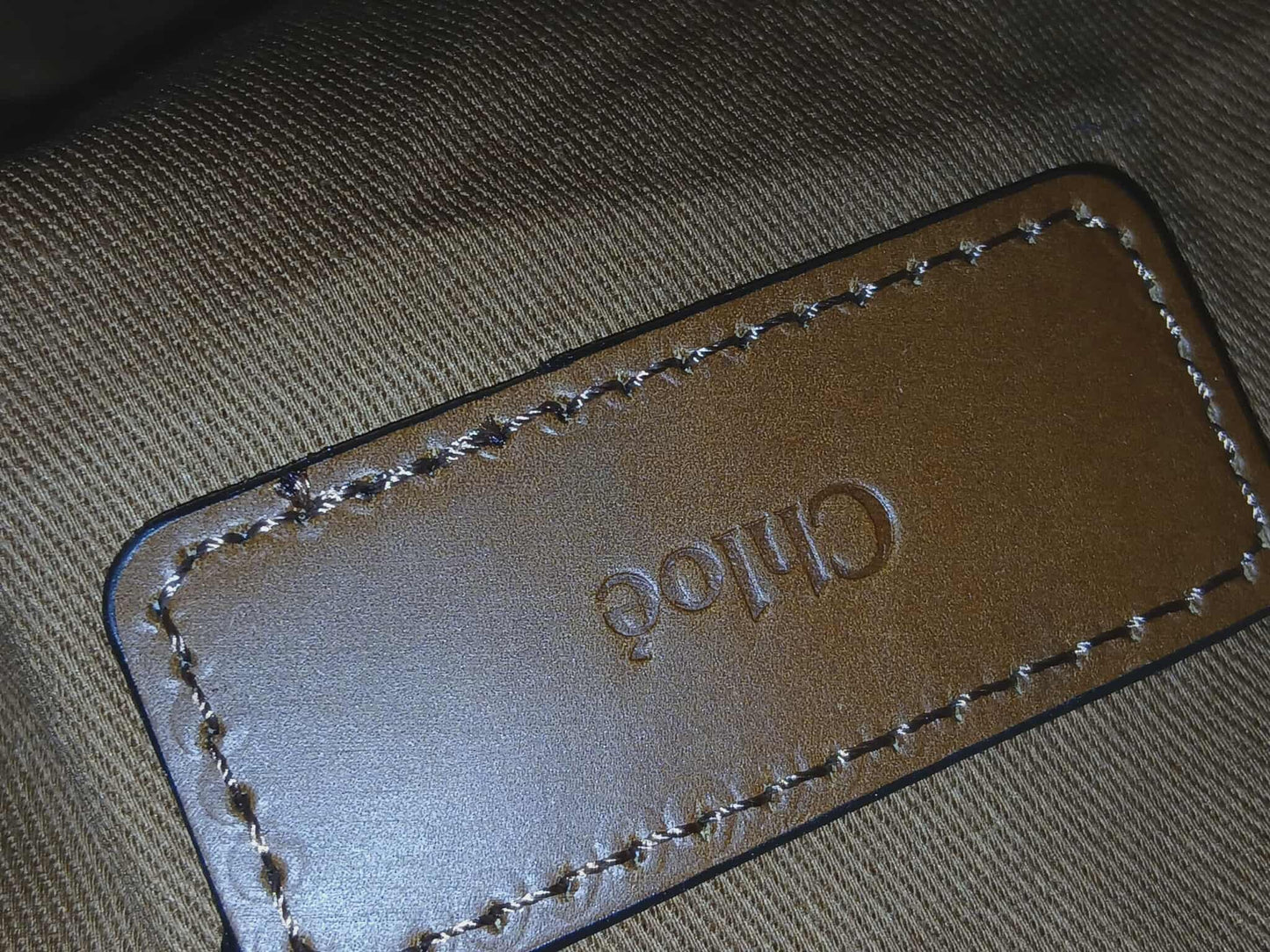 Chloe Sac A Langer Mother's Tote Handbag Canvas/Leather Crimson