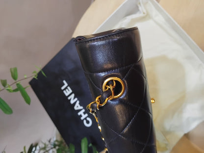 Chanel Diana Flap Bag Lambskin Black Series 3