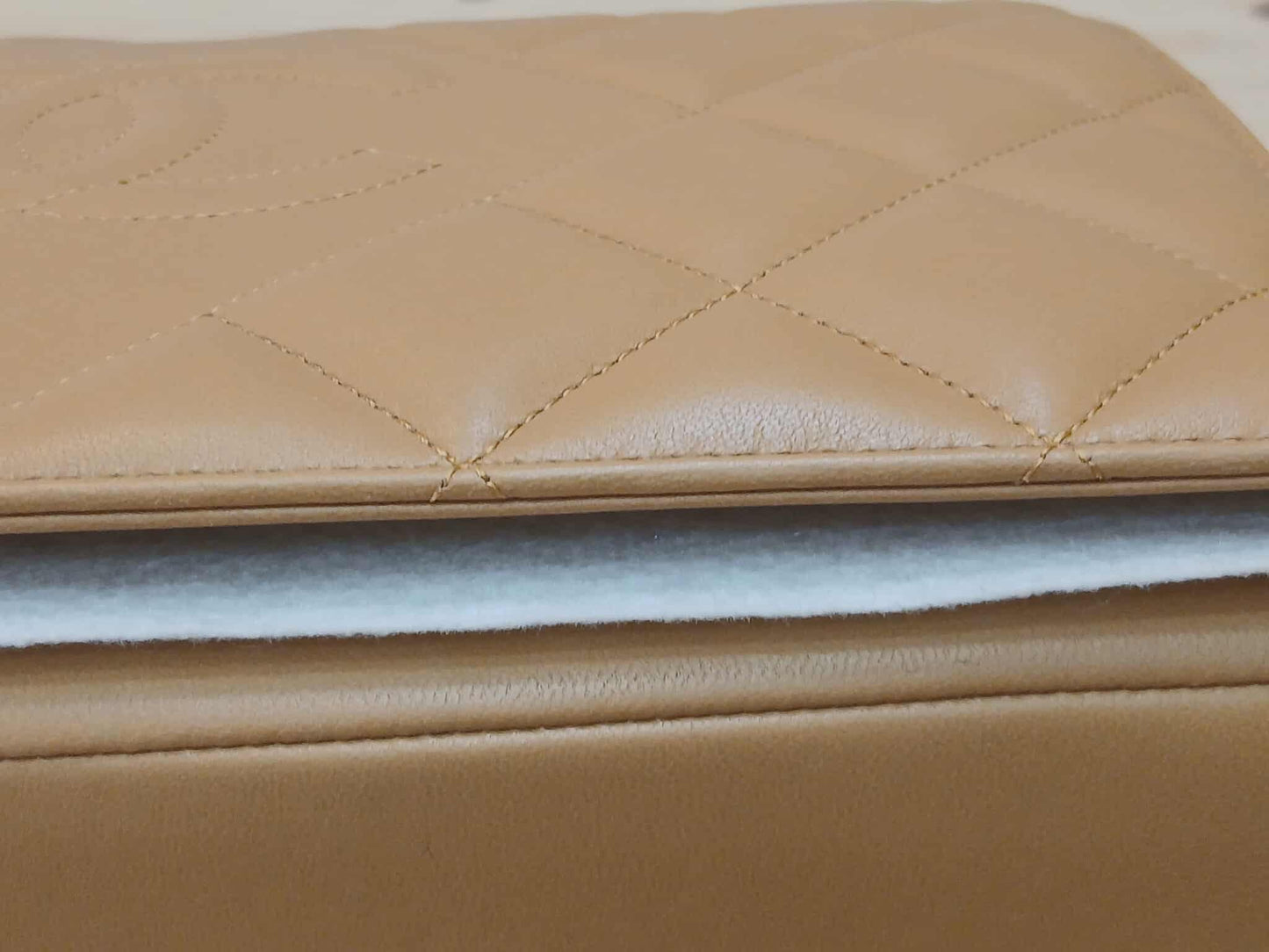 Chanel Diamond CC Chain Brown Caramel Lambskin Flap Bag Series 18