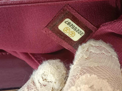 Chanel Boy Flap New Medium Burgundy Lambskin Series 22