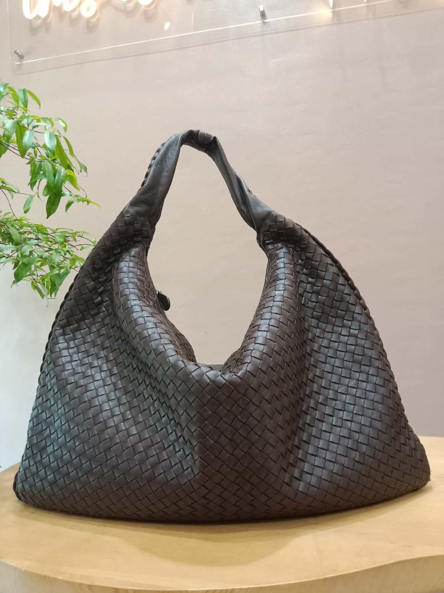 Bottega Veneta Intrecciato Espresso Woven Nappa Leather Maxi Bag