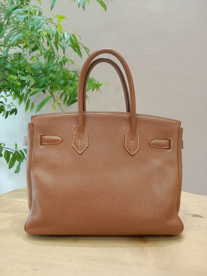 Hermes Birkin 30 Gold on Gold Clemence Stamp E Square 2001
