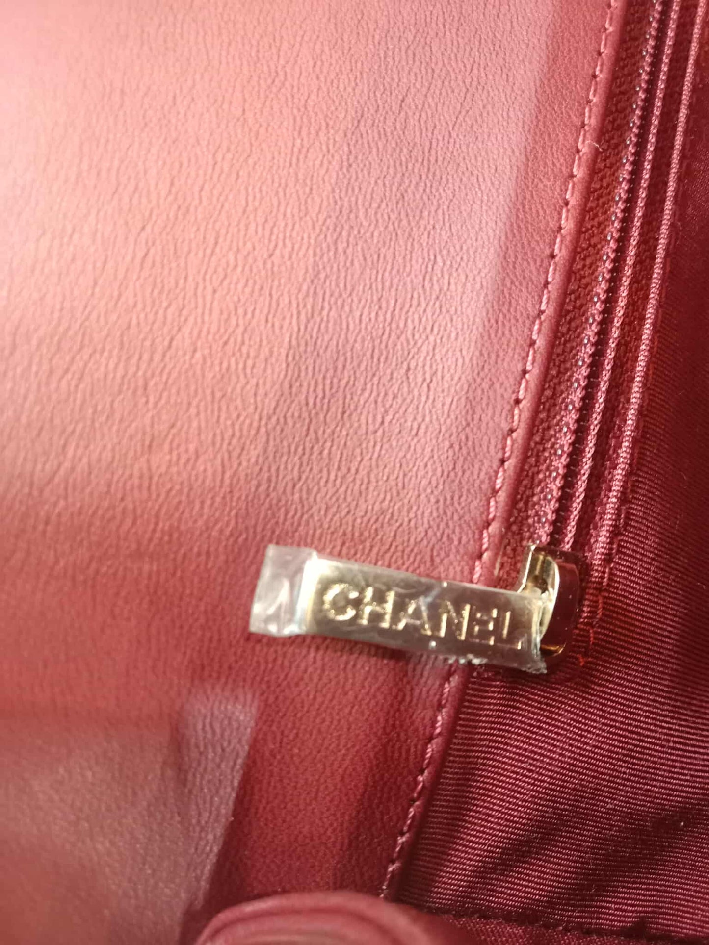 Chanel Boy Flap New Medium Burgundy Lambskin Series 22