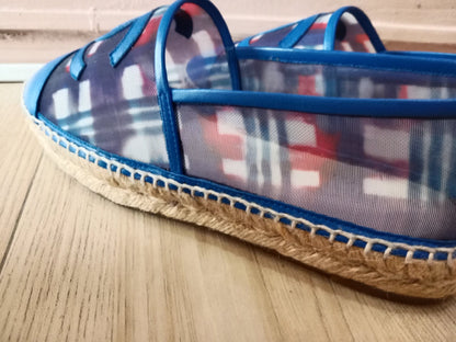 Chanel CC Espadrille Flats Blue Size 37