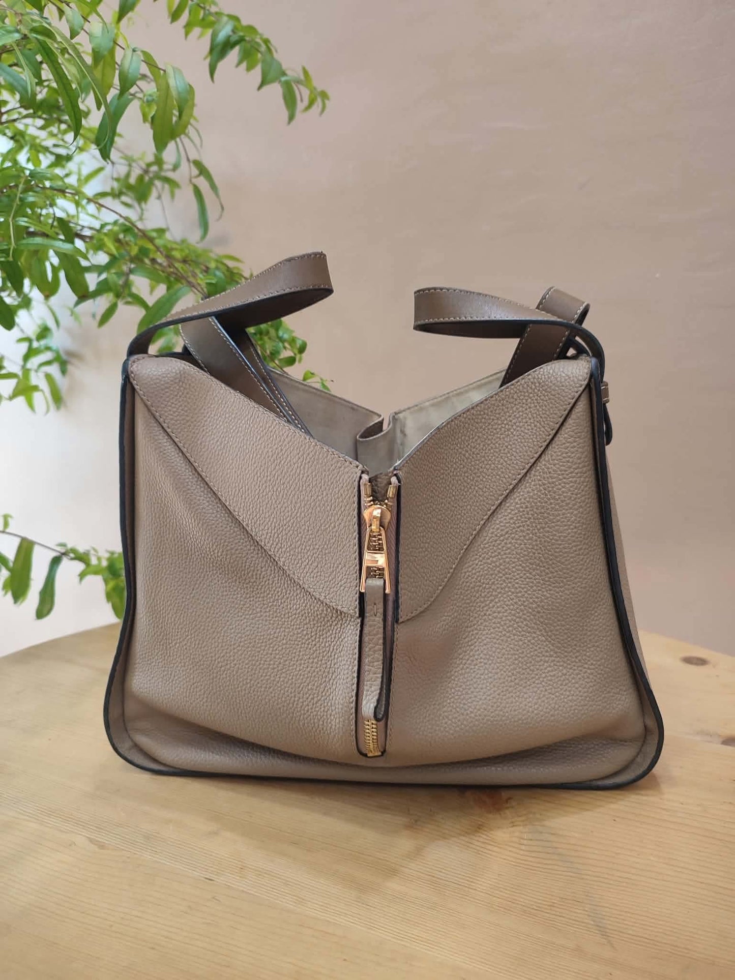 Loewe Hammock Bicolor Taupe/Brown Small Bag