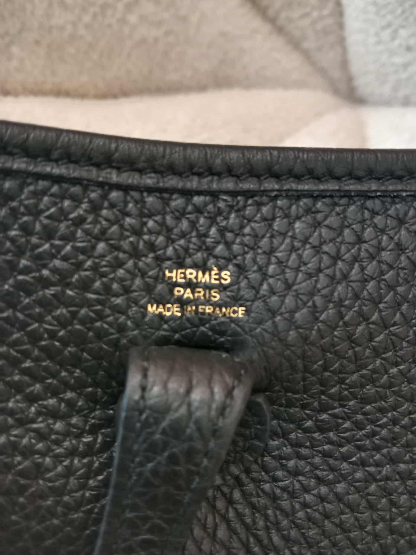 Hermes Mini Evelyne Noir Clemence Stamp U 2022