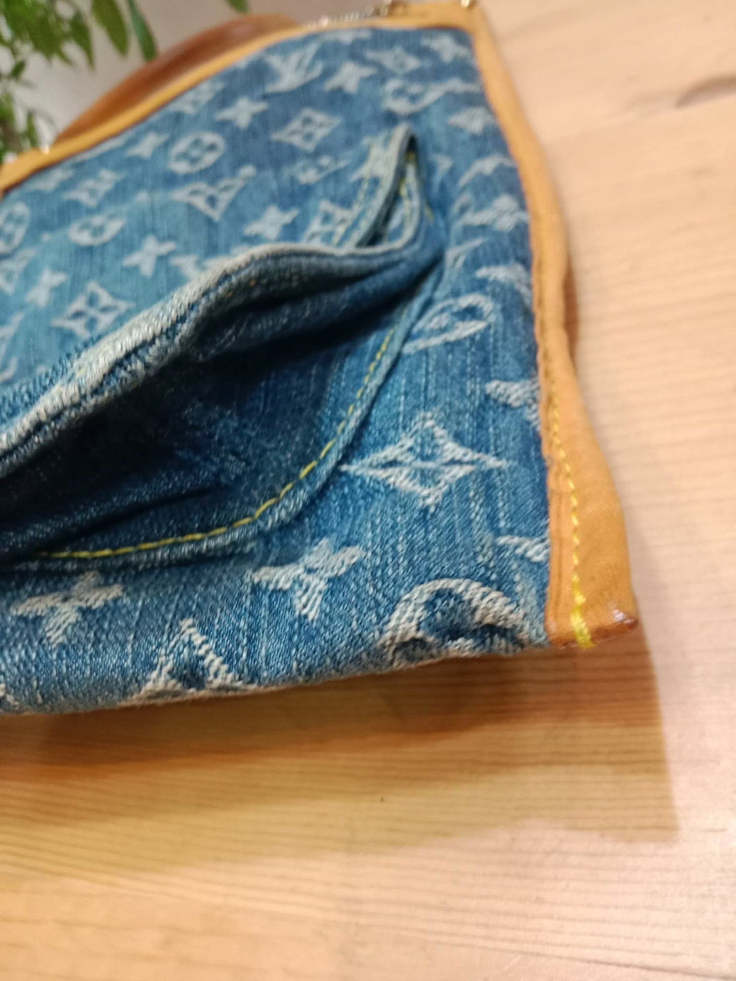 Louis Vuitton Monogram Denim Sac Plat Blue