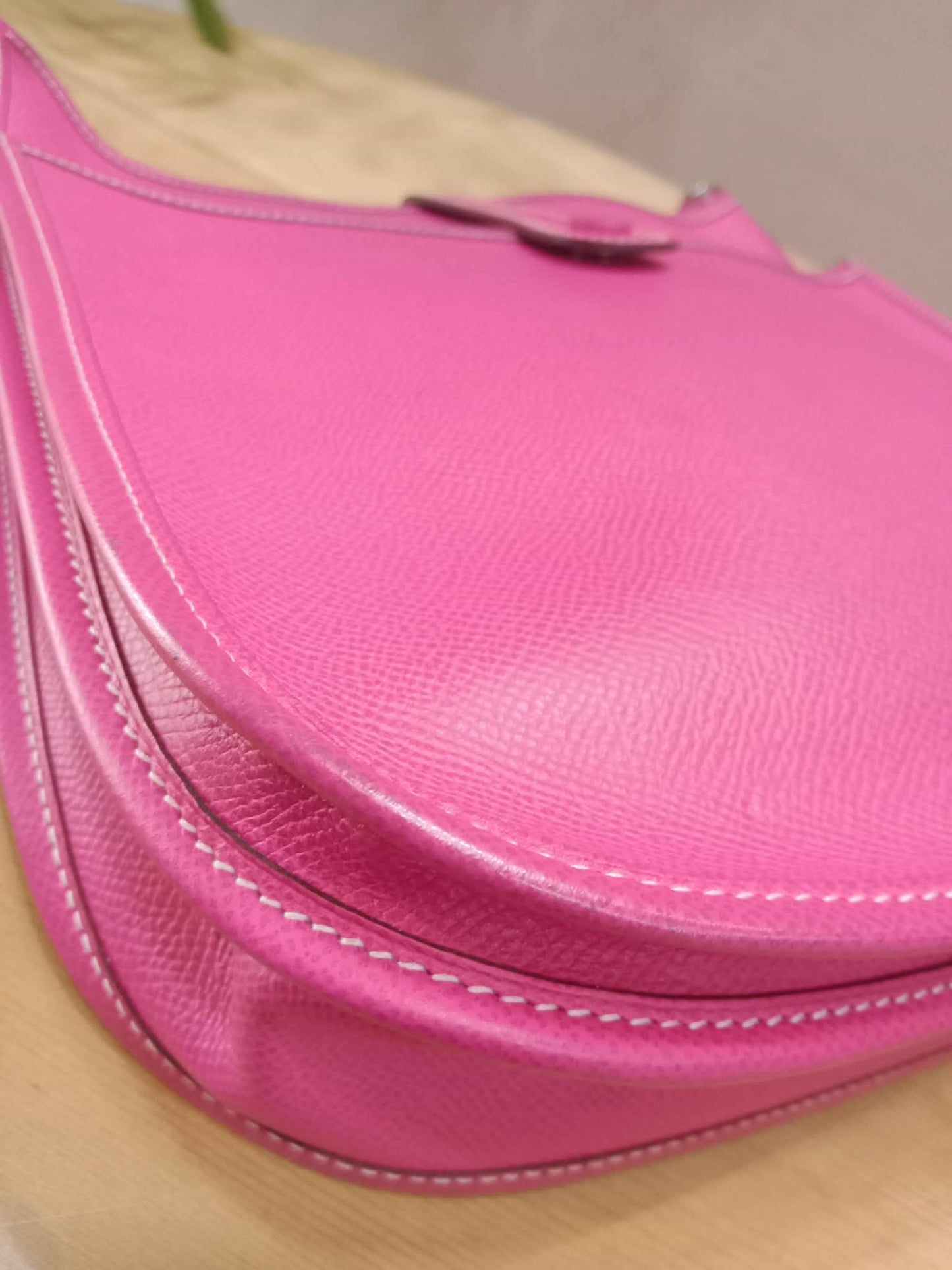 Hermes Evelyne Pink Epsom PM Stamp O Square 2011