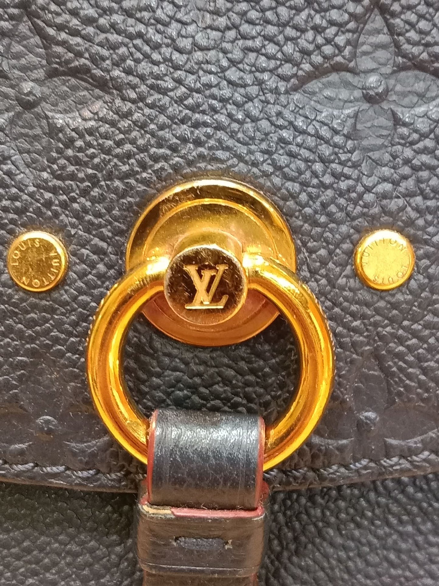 Louis Vuitton Marine/Rouge Monogram Empreinte Leather Blanche BB Bag