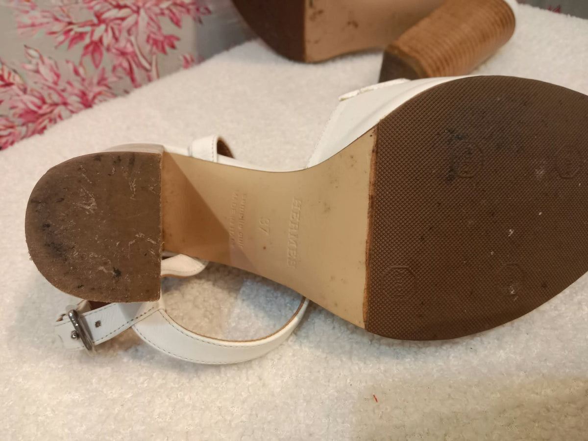 Hermes Alesia Kelly Buckle Sandals Size 37
