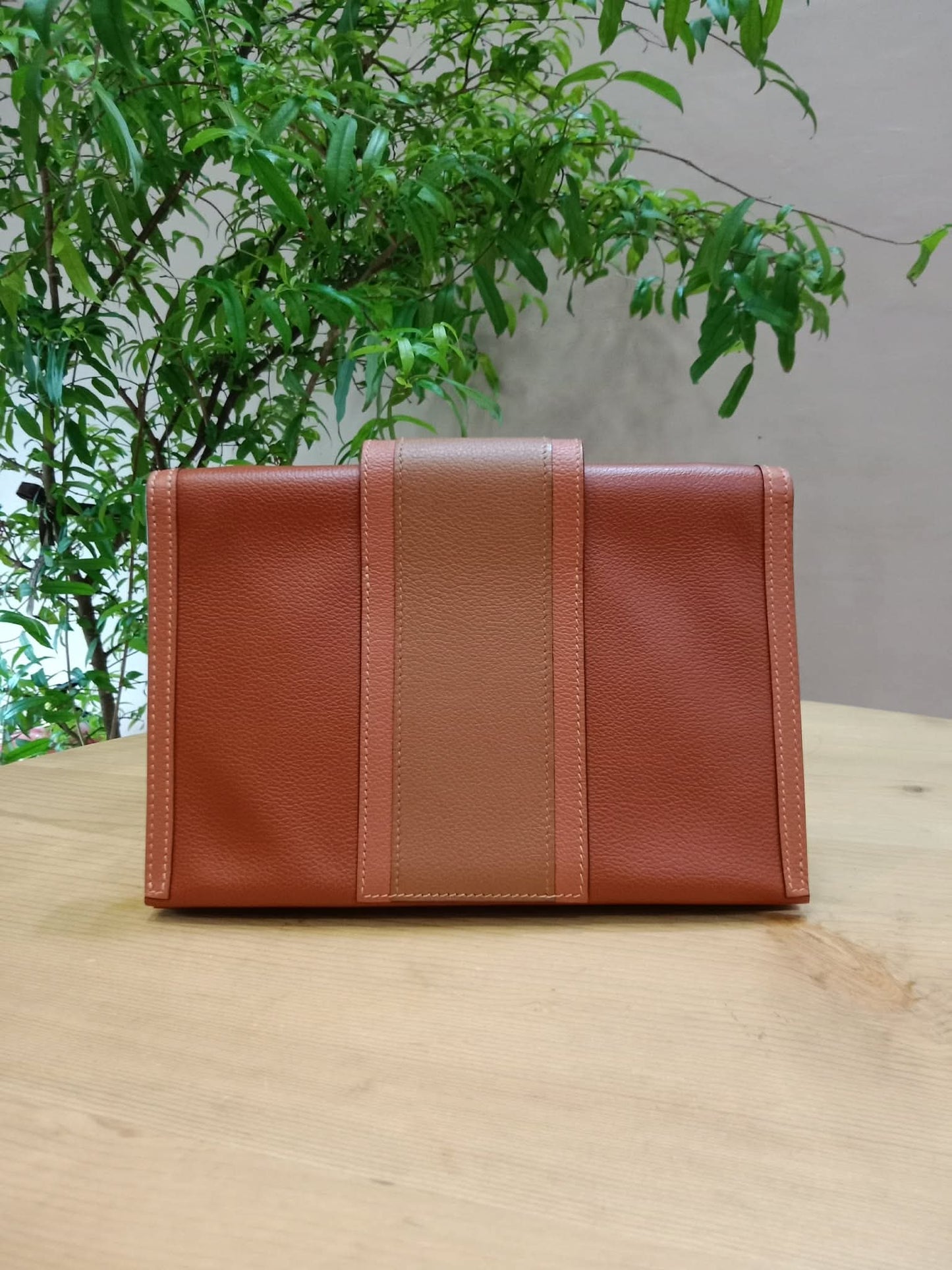 Hermes H Passant Clutch Bicolor Stamp Z 2021