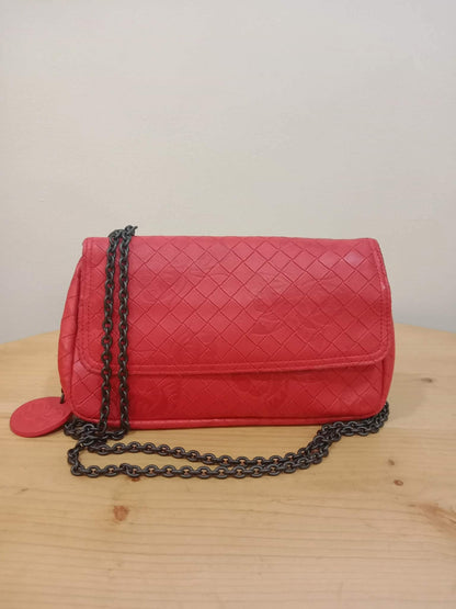 Bottega Veneta Olympia Nappa Butterfly Leather Bag Red