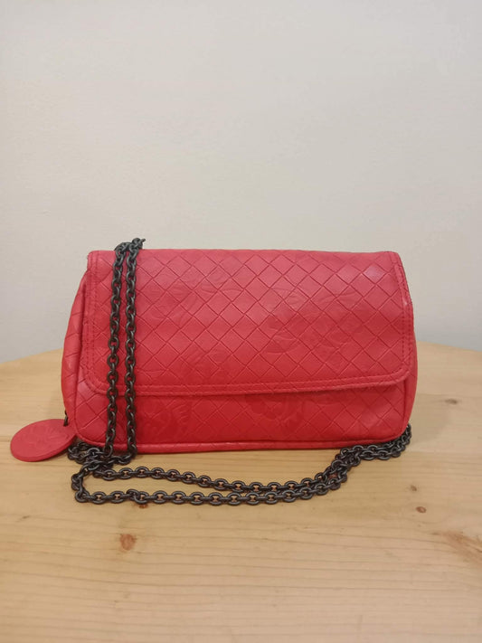 Bottega Veneta Olympia Nappa Butterfly Leather Bag Red
