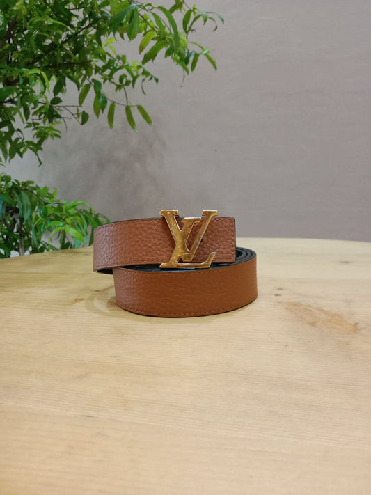 Louis Vuitton Taurillion Calfskin 30mm Reversible Belt Brown/Black