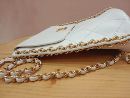 Chanel 21S Hobo Bag Qulted Lambskin White Series 31
